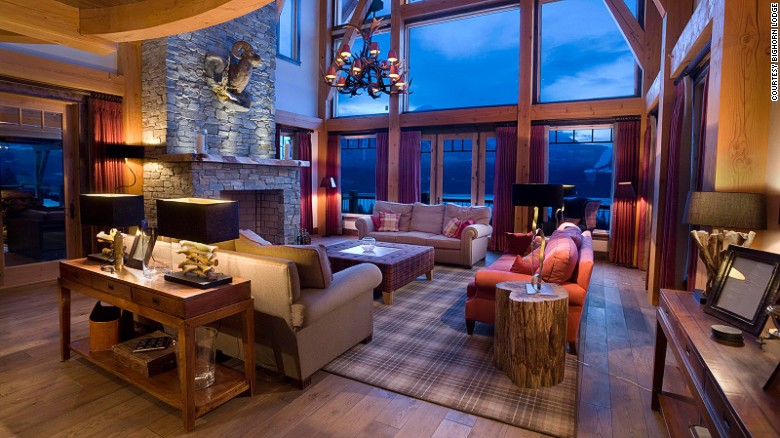 Bighorn Lodge is an ultra-luxe alpine-style chalet for 16 people. It overlooks the Columbia River at the foot of Revelstoke Mountain Resort and has its own helipad.