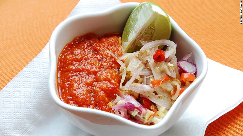 The king of condiments -- the chili-based sauce sambal is a staple at all Indonesian tables. 