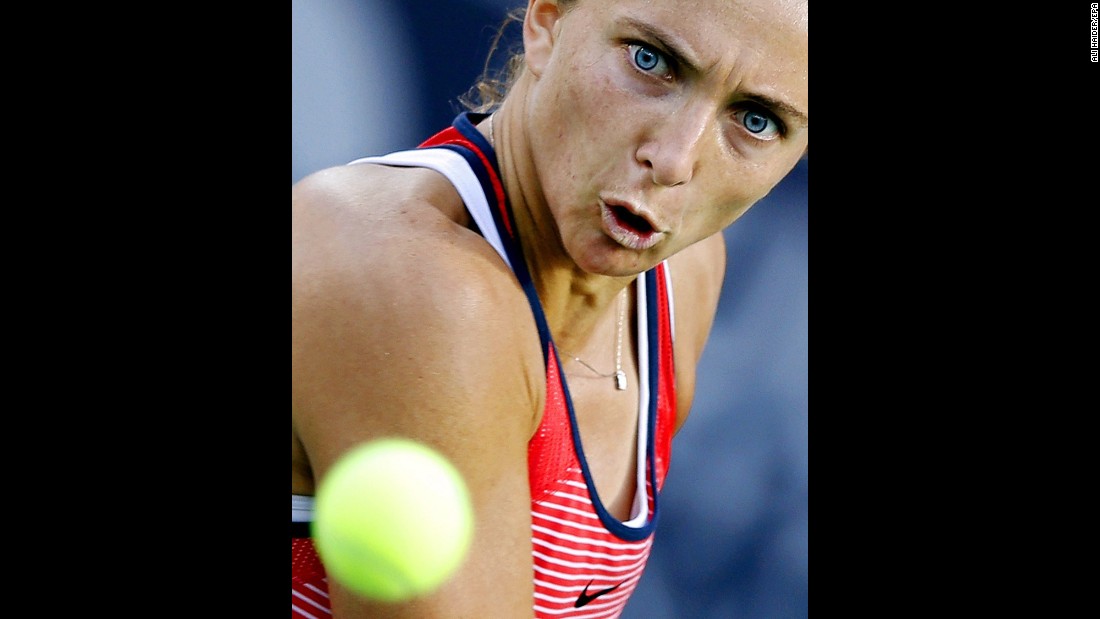 Sara Errani watches the ball Thursday, February 15, during the quarterfinals of the Dubai Tennis Championships. She would go on to win the tournament.