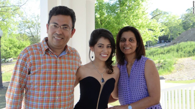 Avijit Roy pictured with step-daughter Trisha Ahmed and wife Rafida Ahmed Banya.