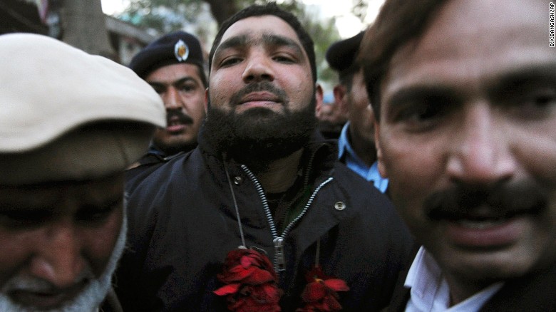 Mumtaz Qadri arrives at court in 2011. He was hanged Monday in the death of Punjab Gov. Salman Taseer.