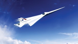 This is an artist&#39;s concept of a possible Low Boom Flight Demonstration Quiet Supersonic Transport (QueSST) X-plane design. The award of a preliminary design contract is the first step towards the possible return of supersonic passenger travel -- but this time quieter and more affordable.