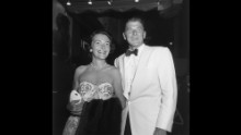 Nancy Davis and Ronald Reagan appear at the premiere of 