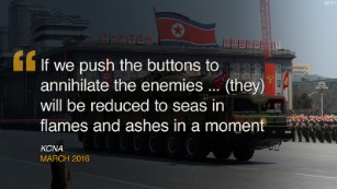 North Korea has a history of using creative language to express loathing for its enemies. Here are some of the regime's more colorful threats against the West.<br /><strong><br />March 2016:</strong> North Korea warned it would make a "preemptive and offensive nuclear strike" in response to <a href="http://cnn.com/2016/03/06/asia/north-korea-preemptive-nuclear-strike-threat/index.html">joint U.S.-South Korean military exercises</a>. Pyongyang issued a long statement promising that "time will prove how the crime-woven history of the U.S. imperialists who have grown corpulent through aggression and war will come to an end and how the Park Geun Hye group's disgraceful remaining days will meet a miserable doom as it is keen on the confrontation with the fellow countrymen in the north."
