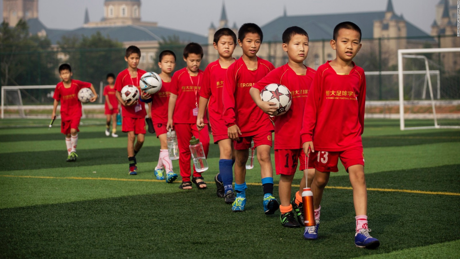 The Evergrande International Football School is the largest largest football academy in the world.