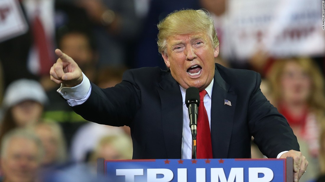 ORLANDO, FL - MARCH 05: Republican presidential candidate Donald Trump speaks at the CFE Arena during a campaign stop on the campus of the University of Central Florida on March 5, 2016 in Orlando, Florida. Primary voters head to the polls on March 15th in Florida. (Photo by Joe Raedle/Getty Images)