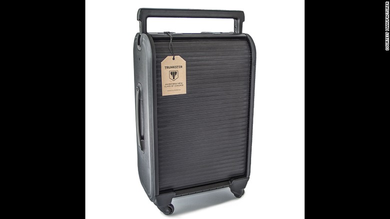 Trunkster is part of a new-wave suitcases that dispense with zippers in favor of a roll-top sliding door.