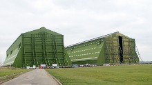 Airlander 10 is housed in one of the largest air hangars in the world. The building was once home to the doomed R101, a massive hydrogen-filled airship that crashed in 1930.