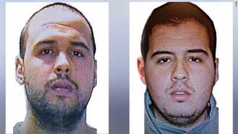 Brothers Khalid El Bakraoui, left, and Ibrahim El Bakraoui, right.