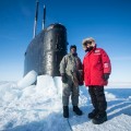 160318-N-QA919-432 Arctic Circle (March 15, 2016) - Lt. Gen. Russell J. Handy, Commander, Alaskan Command, stands with Cmdr. Thomas Aydt, Commanding Officer of Los Angeles-class submarine USS Hartford (SSN-768) during Ice Exercise (ICEX) 2016. ICEX 2016 is a five-week exercise designed to research, test, and evaluate operational capabilities in the region. ICEX 2016 allows the U.S. Navy to assess operational readiness in the Arctic, increase experience in the region, advance understanding of the Arctic Environment, and develop partnerships and collaborative efforts. (U.S. Navy photo by Aerographer's Mate 2nd Class Zachary Yanez)