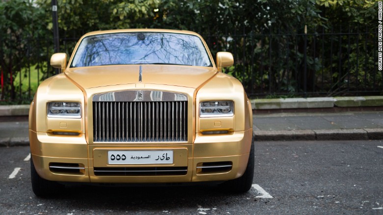 Among the flashy fleet is this Rolls-Royce Phantom Coupe, worth around £350,000 ($506,000). 