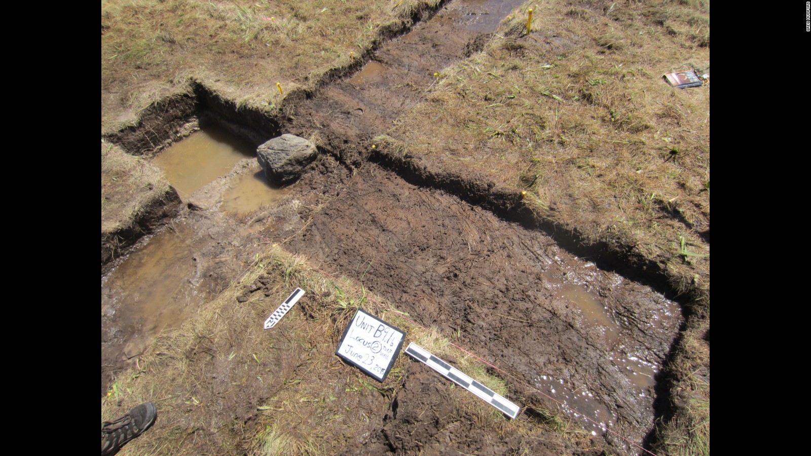 Excavation site at Point Rosse in Newfoundland.