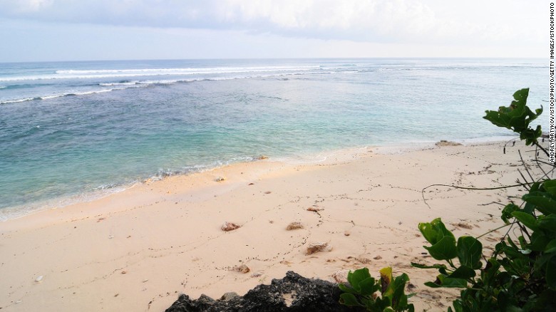 The hundreds of steps required to reach this secluded beach keep large crowds away. Nearby caves provide shade on hot days. 