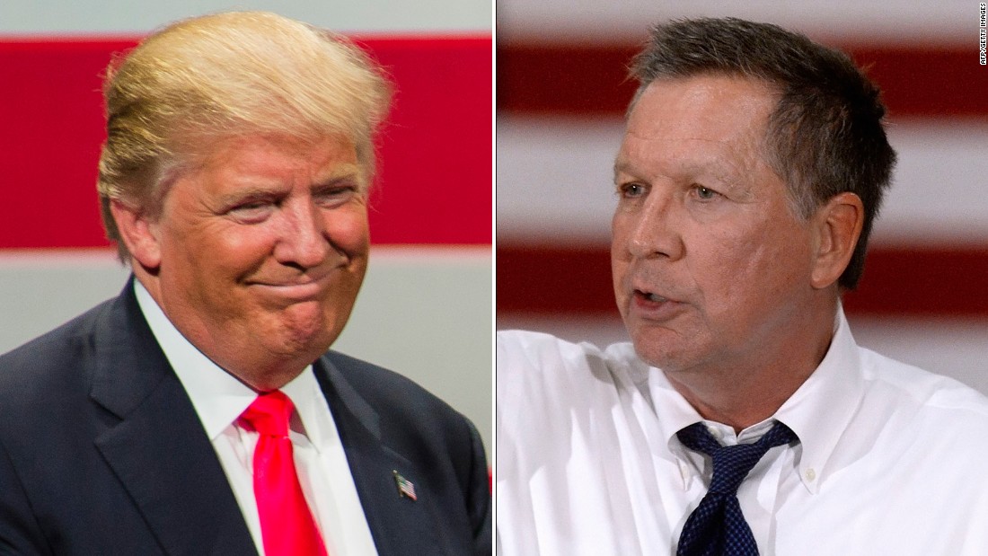 Trump takes aim at Ohio governor John Kasich: He's 'not gotten over' his primary defeat