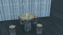 The restaurant's decor is stripped back with wooden stools and tables. The pop-up venture is open for three months over the summer.