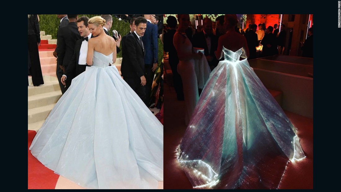 Actress Claire Danes was glowing, quite literally, in this dress by Zac Posen. 