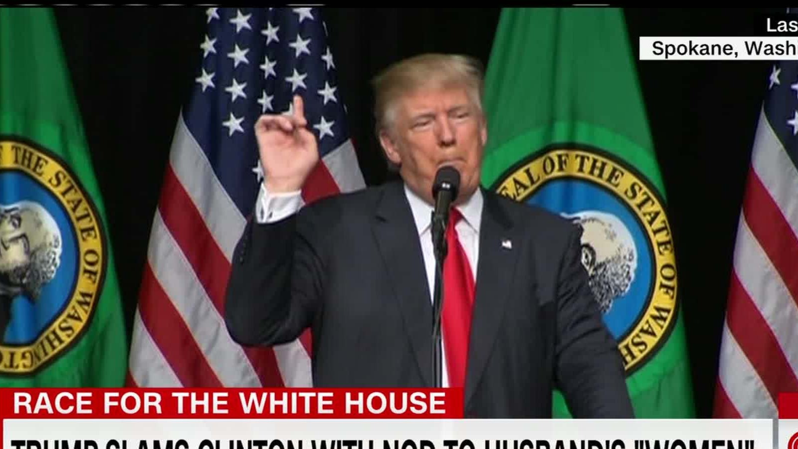 Trump blasts Clintons with impeachment remarks