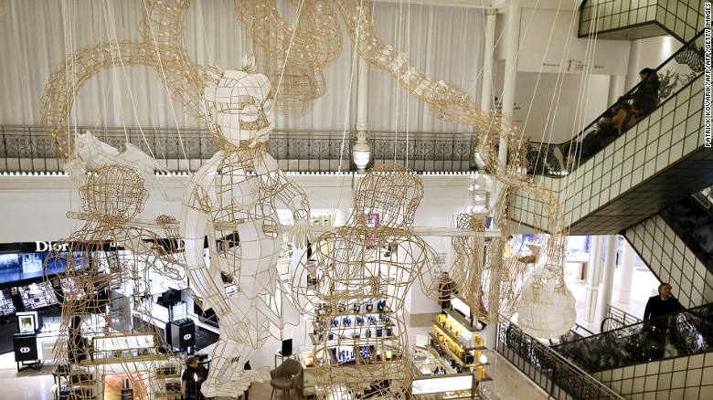 In January 2016, Ai Weiwei displayed his &quot;Child&#39;s Play&quot; art collection in Le Bon Marche. 