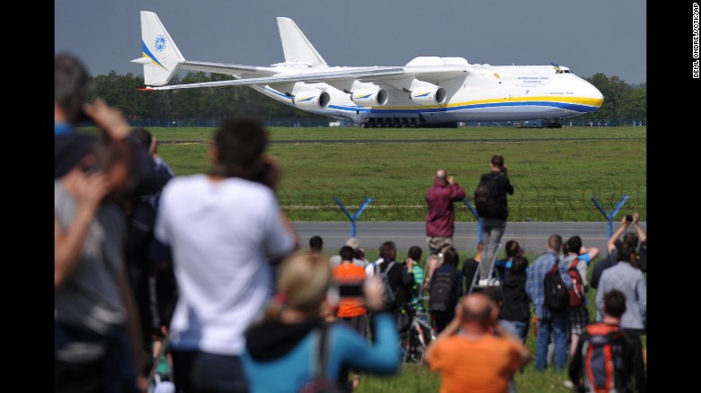 The biggest airplane in the world, the Antonov AN-225 Mriya, arrived from its base in Kiev, Ukraine, at Vaclav Havel Airport in Prague, Czech Republic, on May 10. Click through the gallery to see more images of this one-of-a-kind flying machine.