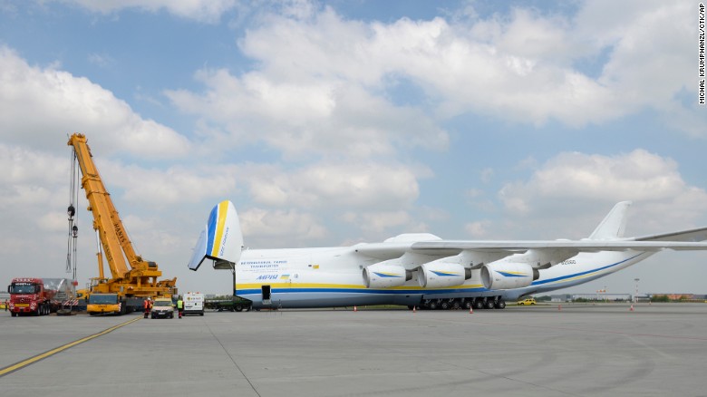 Cargo is loaded through the plane&#39;s nose. On its current mission, Mriya is transporting a giant Czech-made electric generator from Prague across three continents to Perth, Australia. Mriya&#39;s massive cargo hold is 141 feet (43 meters) long. That&#39;s longer than the Wright Brothers&#39; historic flight in 1903.