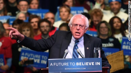 US Democratic presidential candidate Bernie Sanders speaks during a rally in Atlantic City, New Jersey, on May 9, 2016. / AFP / Jewel SAMAD        (Photo credit should read JEWEL SAMAD/AFP/Getty Images)