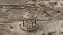 A lone gazebo stands at the site of the Greek Orthodox church. The patriarch, Theophilos III of Jerusalem, remembers visiting the site as a young teenager before it became a restricted military zone.
