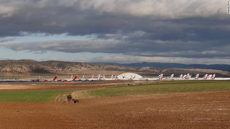 Teruel's arid climate is ideal for storing the aircraft with minimum deterioration. It's one of the few such facilities in the world. 