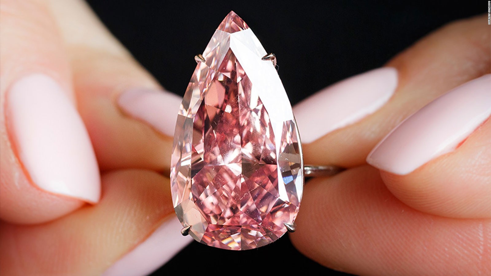 Rare $31.6 million 'Unique Pink' diamond sets new auction record