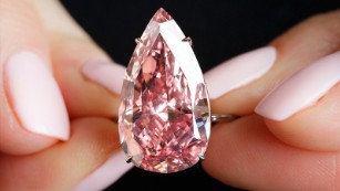 Rare $31.6 million 'Unique Pink' diamond sets new auction record