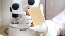 Faso Soap is comprised of Shea butter, lemongrass, African marigold and other natural resources.