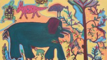 Many of the works depict scenes from the Basarwa's hunter-gatherer lifestyle of years past, and the fruits of the project have sold around the world.