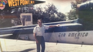 Air America helicopter pilot Robert Caron