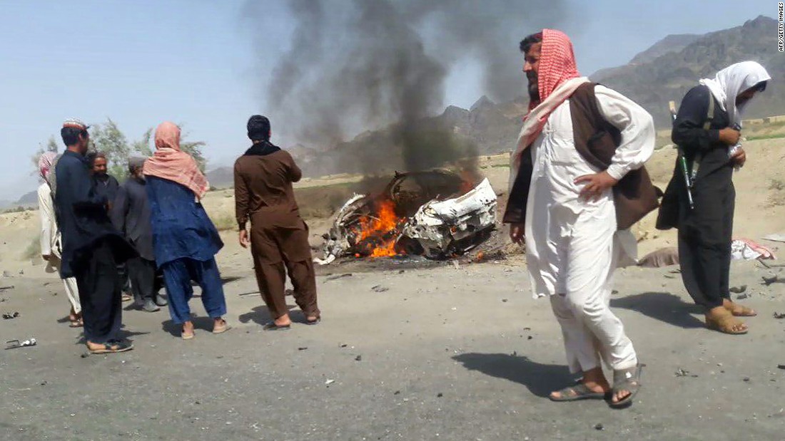 Residents gather around a destroyed car reportedly hit by a drone strike near the town of Ahmad Wal, Pakistan, on Saturday, May 21. Afghan Taliban leader Mullah Akhtar Mohammad Mansour was believed to be traveling in the vehicle. Sources within al Qaeda and the Taliban, reached through an intermediary by CNN, &lt;a href=&quot;http://www.cnn.com/2016/05/21/politics/u-s-conducted-airstrike-against-taliban-leader-mullah-mansour/index.html&quot;&gt;confirmed Mansour&#39;s death&lt;/a&gt; on Sunday, May 22.