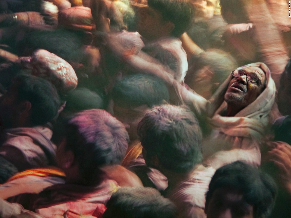 Claudio Ceriali took this image of celebrations to mark Holi, India's festival of colors. The event is an ancient Hindu tradition that's celebrated around the world, with the biggest and most colorful gathering taking place in the twin Indian cities of Mathura and Vrindavan. (<a href="http://travel.nationalgeographic.com/photographer-of-the-year-2016/" target="_blank">Click here to enter NatGeo photo contest</a>)