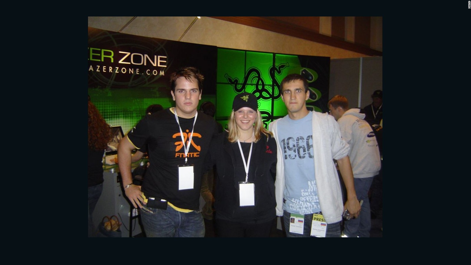 Mathews (left) - pictured at the 2004 World Cyber Games in San Francisco - founded Fnatic to represent the eSports community.