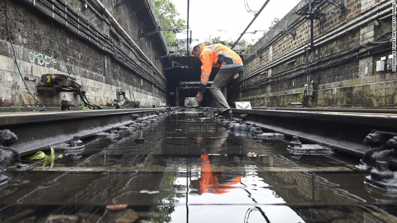 A technician assesses flood damage on railway tracks in Paris on Saturday, June 4. &lt;a href=&quot;http://www.cnn.com/2016/06/04/europe/france-germany-floods/index.html&quot; target=&quot;_blank&quot;&gt;The rain-swollen Seine river receded Saturday for the first time in a week after nearing its highest level in three decades. &lt;/a&gt;