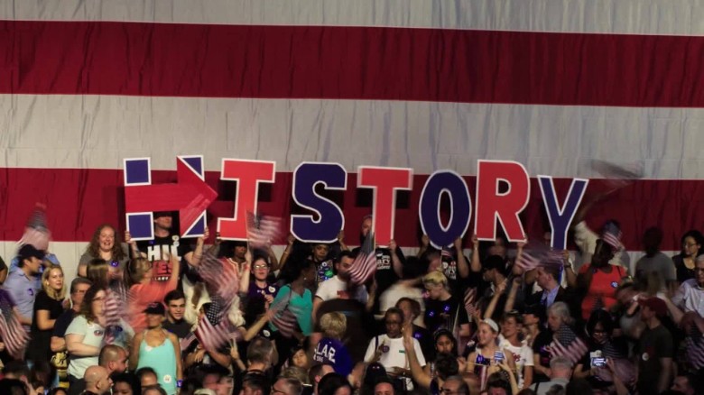 Hillary Clinton's historic night in time-lapse