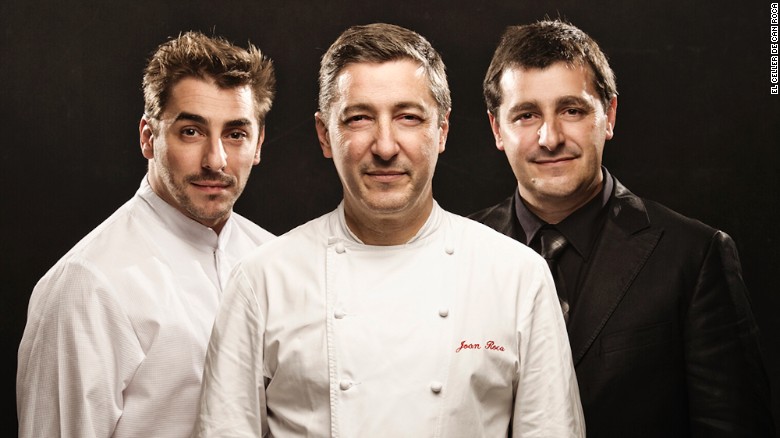 Joan Roca, center, stands with his brothers Jordi and Josep. 