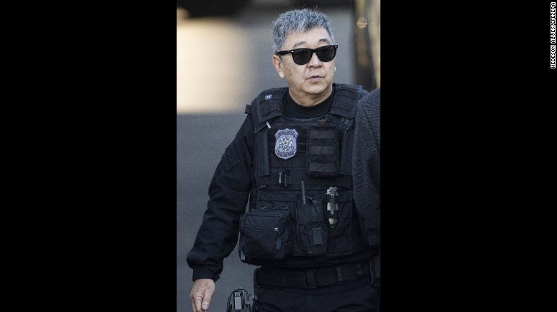 Brazilian Federal Police Officer Newton Ishii is accused of helping to bring contraband goods into Brazil.