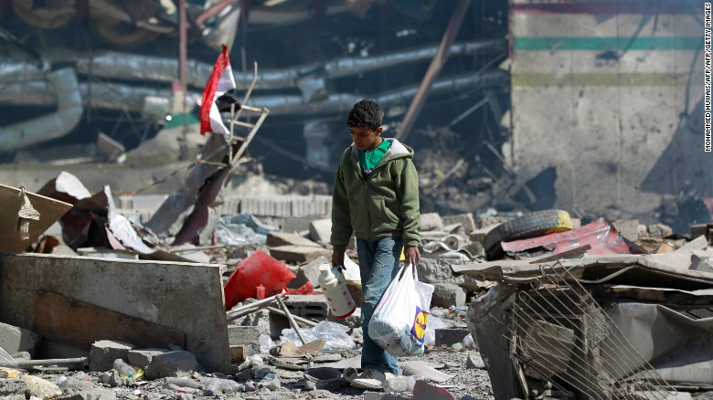 A Saudi-led coalition carried out a widespread bombing campaign of Yemen in 2015.