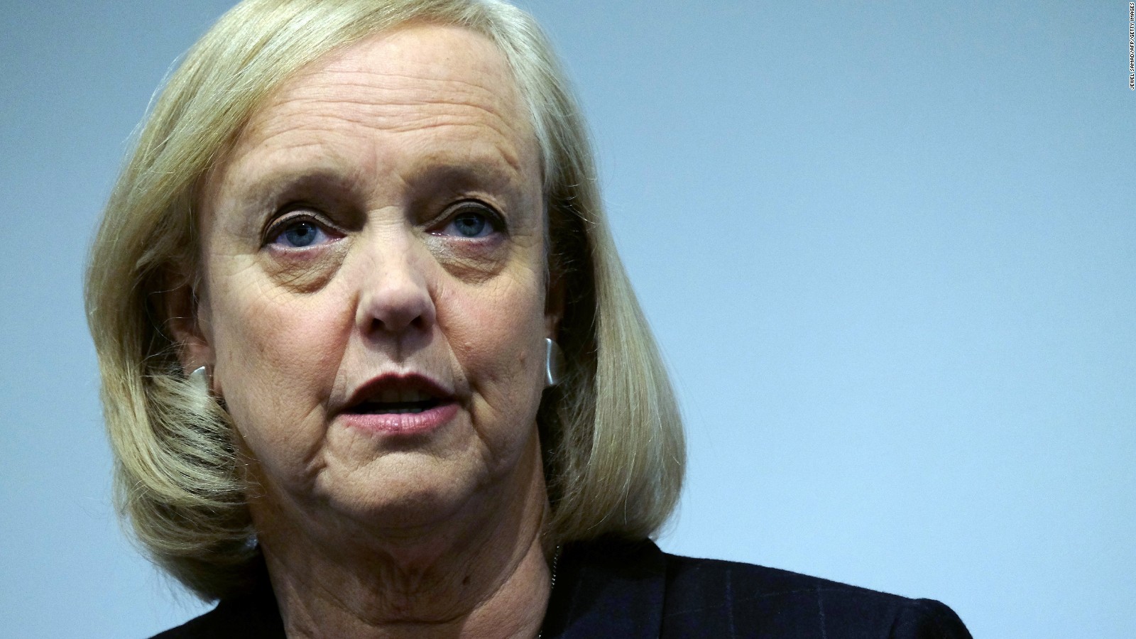 Newly formed Hewlett-Packard Enterprise Chief Executive Officer (CEO) Meg Whitman speaks during a press conference in New York on November 2, 2015.