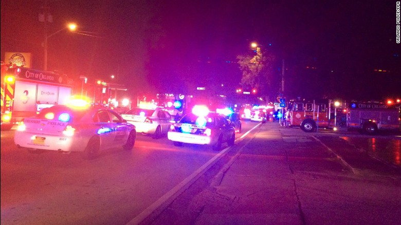 A general view of the scene following the shooting.