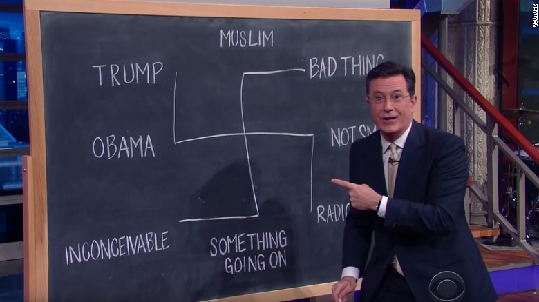 Colbert Compares Donald Trump To A Nazi Draws Swastika Literotica 