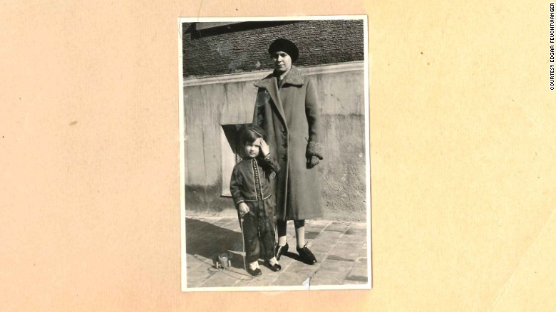 Feuchtwanger first encountered Hitler on a walk with his nanny. Here the boy is on an outing with her.