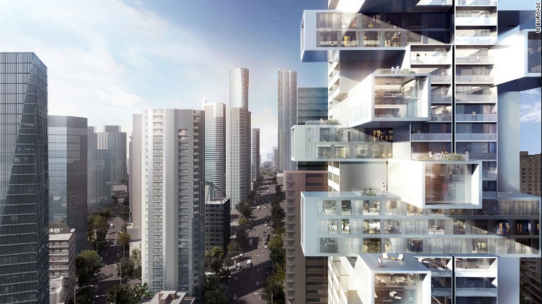 Ο πύργος θα κατασκευαστεί στο Βανκούβερ.  Τα προεξέχοντα τρισδιάστατη μονάδων, το οποίο προορίζεται να μεγιστοποιήσει τις απόψεις των υδάτων, τα πάρκα και την πόλη.