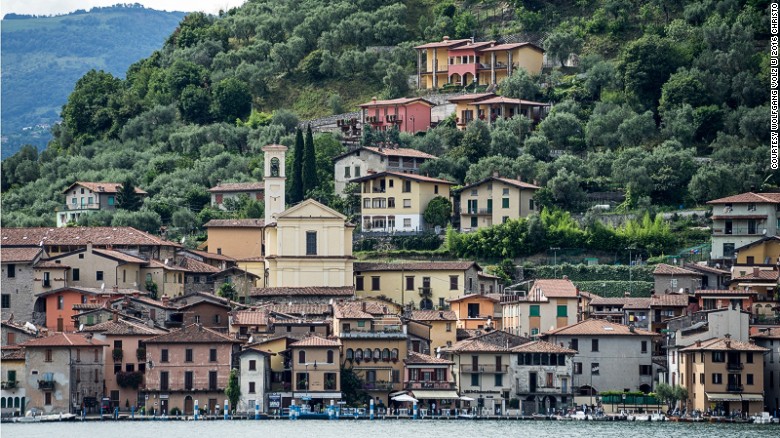 The sleepy village of Peschiera Maraglio on Lake Isola.