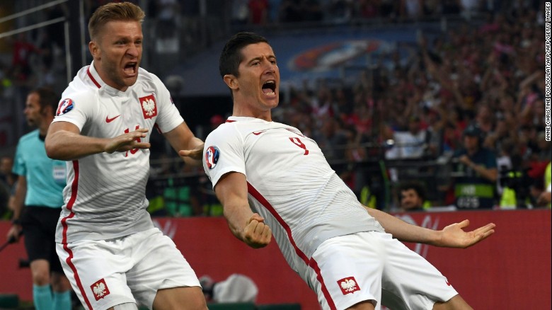 Robert Lewandowski fired Poland ahead after one minute and 40 seconds. 