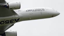 The second Airbus A350XWB ever built was also showing off at Farnborough. It wowed the crowds with a super-steep takeoff.