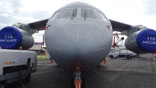The Antonov An-178 is a twin-jet utility transport aircraft with unique lines. Or a "fat porpoise with wings," as one Farnborough onlooker commented.