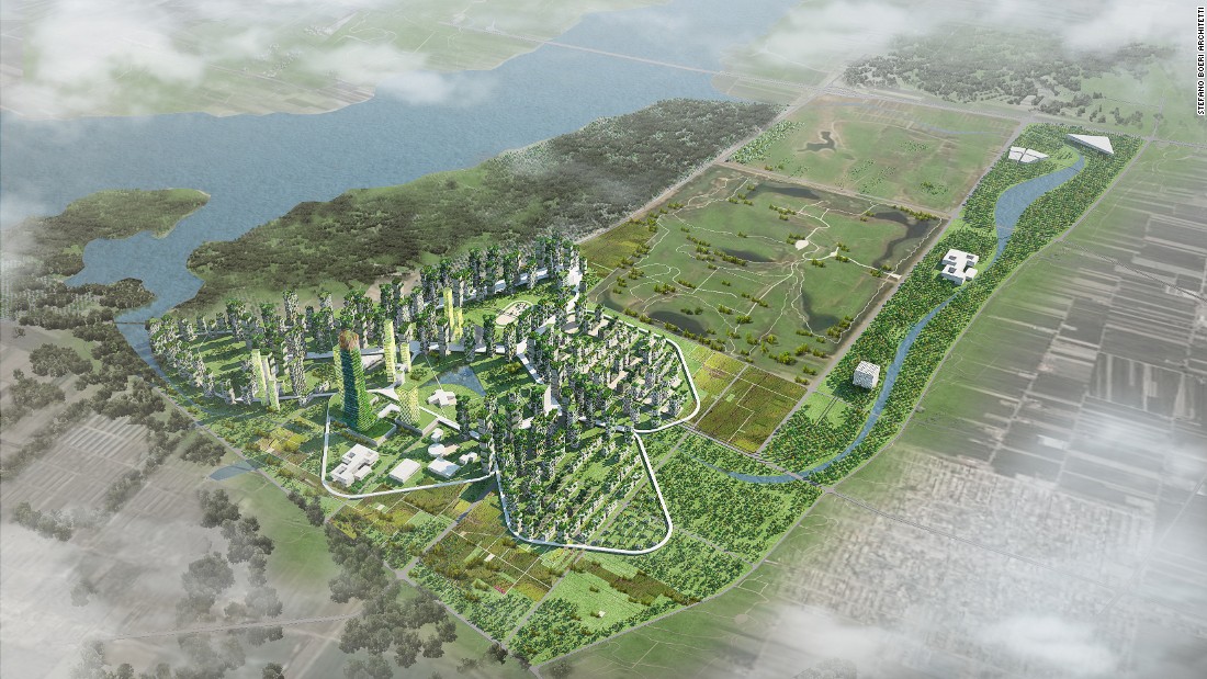 Boeri is also plotting a new sustainable city in Shijiazhuang, China. 